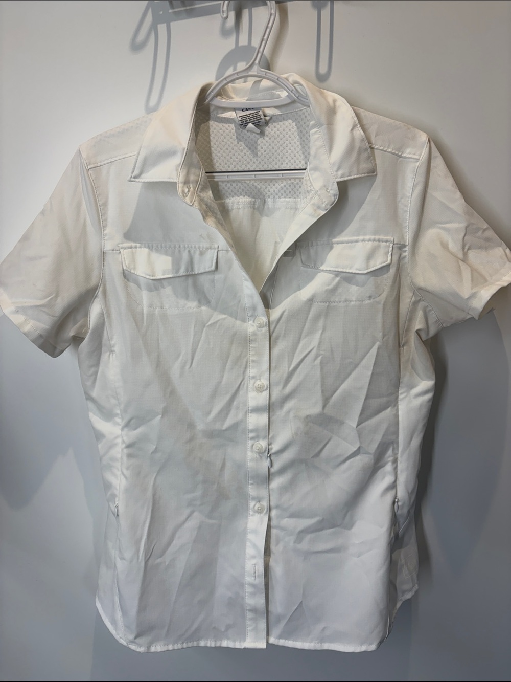 REI Women’s Short-Sleeve White Button-Down Shirt